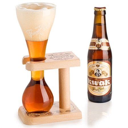 belgian beer glass wooden stand
